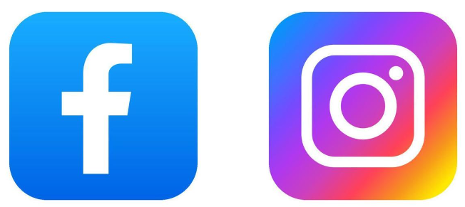 Facebook and Instagram icons